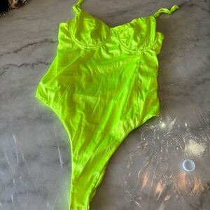 Tiktok neon green bodysuit